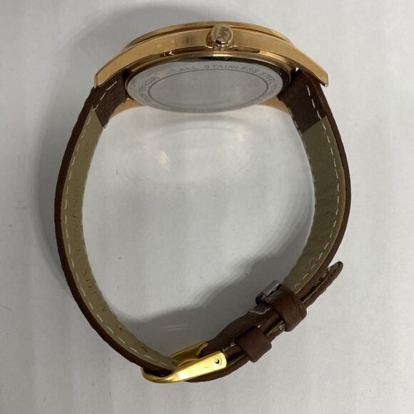 Michael Kors MK3320 Women's Brown Leather Black Analog Dial Quartz Watch QB448 - Picture 11 of 12